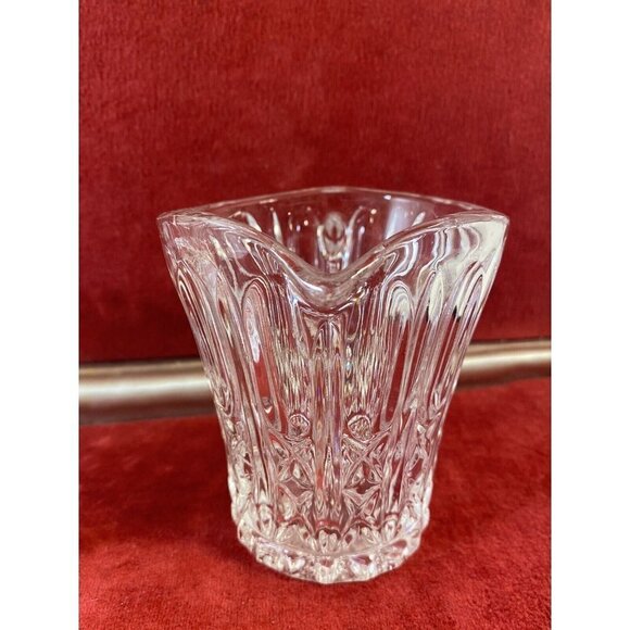 Vintage Glass Crystal Diamond Point Cream and Sugar Set - Picture 5 of 9